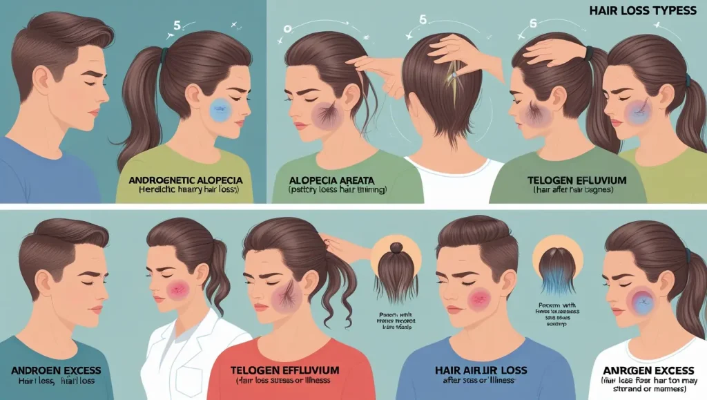ریزش موی ناشی از بیماری‌های زمینه‌ای (Hair Loss Due to Underlying Health Conditions)
