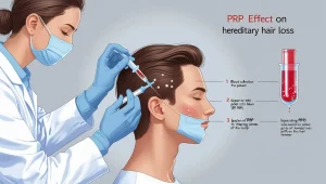 تأثیر پی آر پی بر ریزش موی ارثی