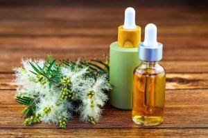 روغن گیاهی در داخله ظرف کوچک شیشه ای برای موی خشک و ریزش مو